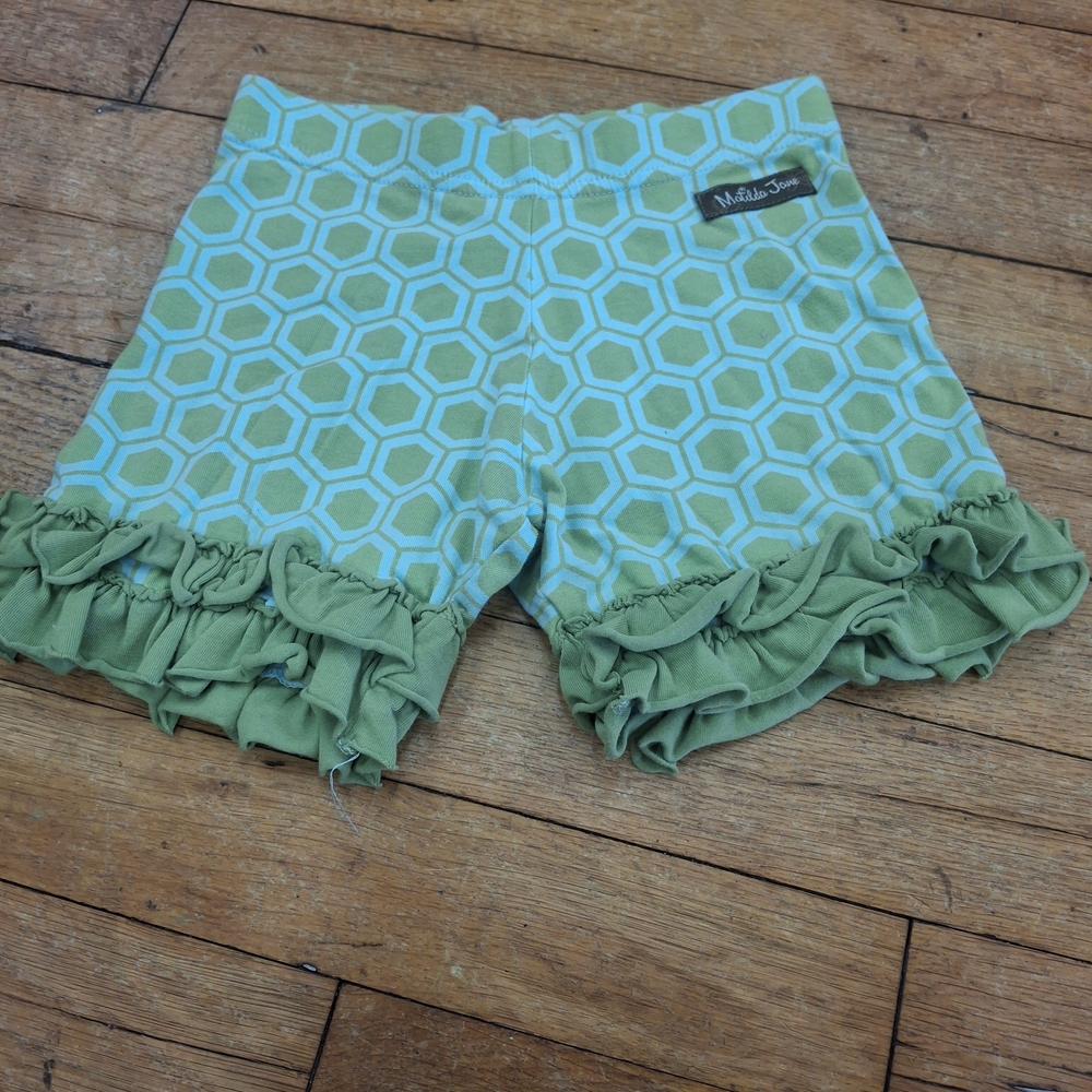 Matilda Jane Aqua and Olive Ruffle Shorts